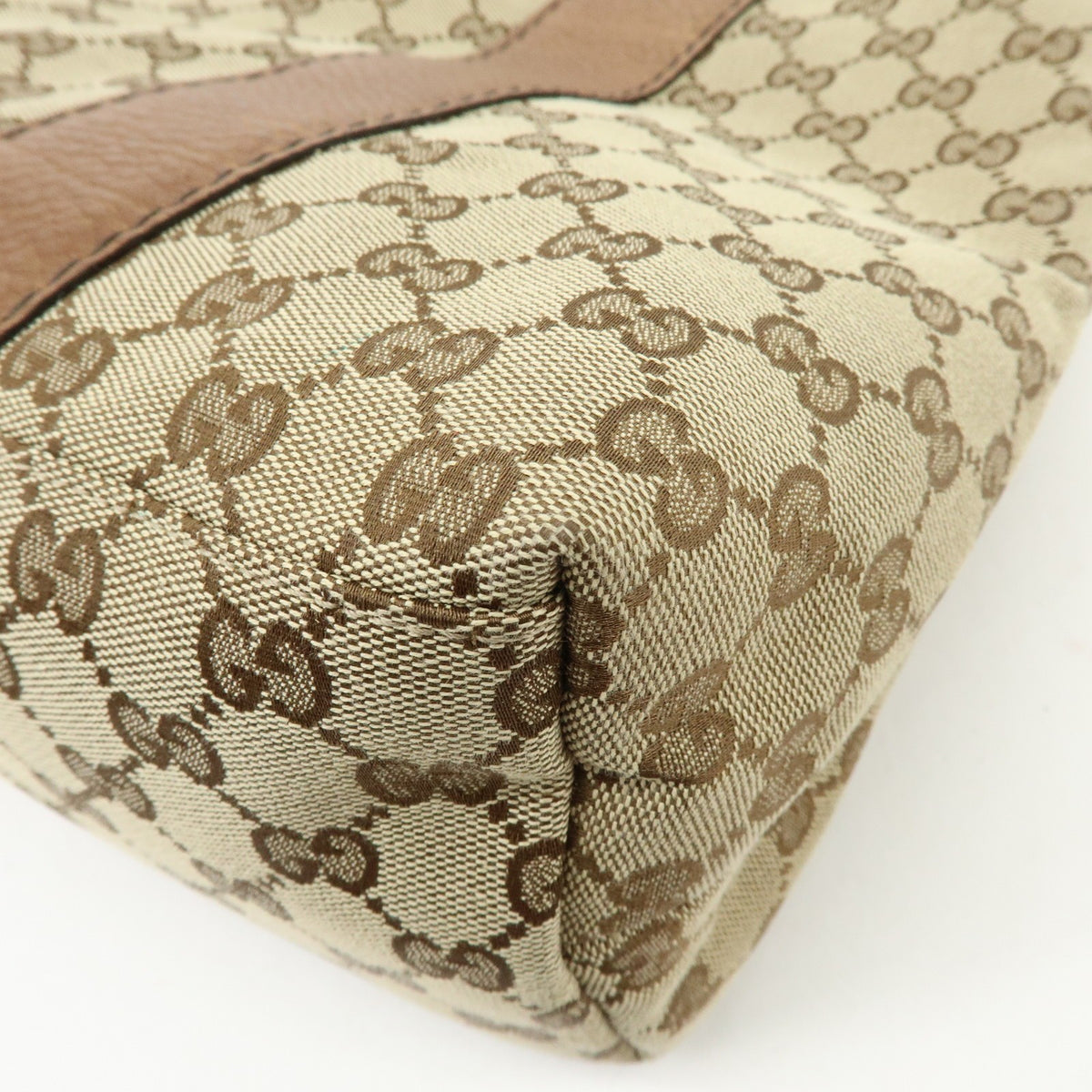 Gucci Bamboo Bar GG Canvas, Beige, Canvas, Shoulder Bag