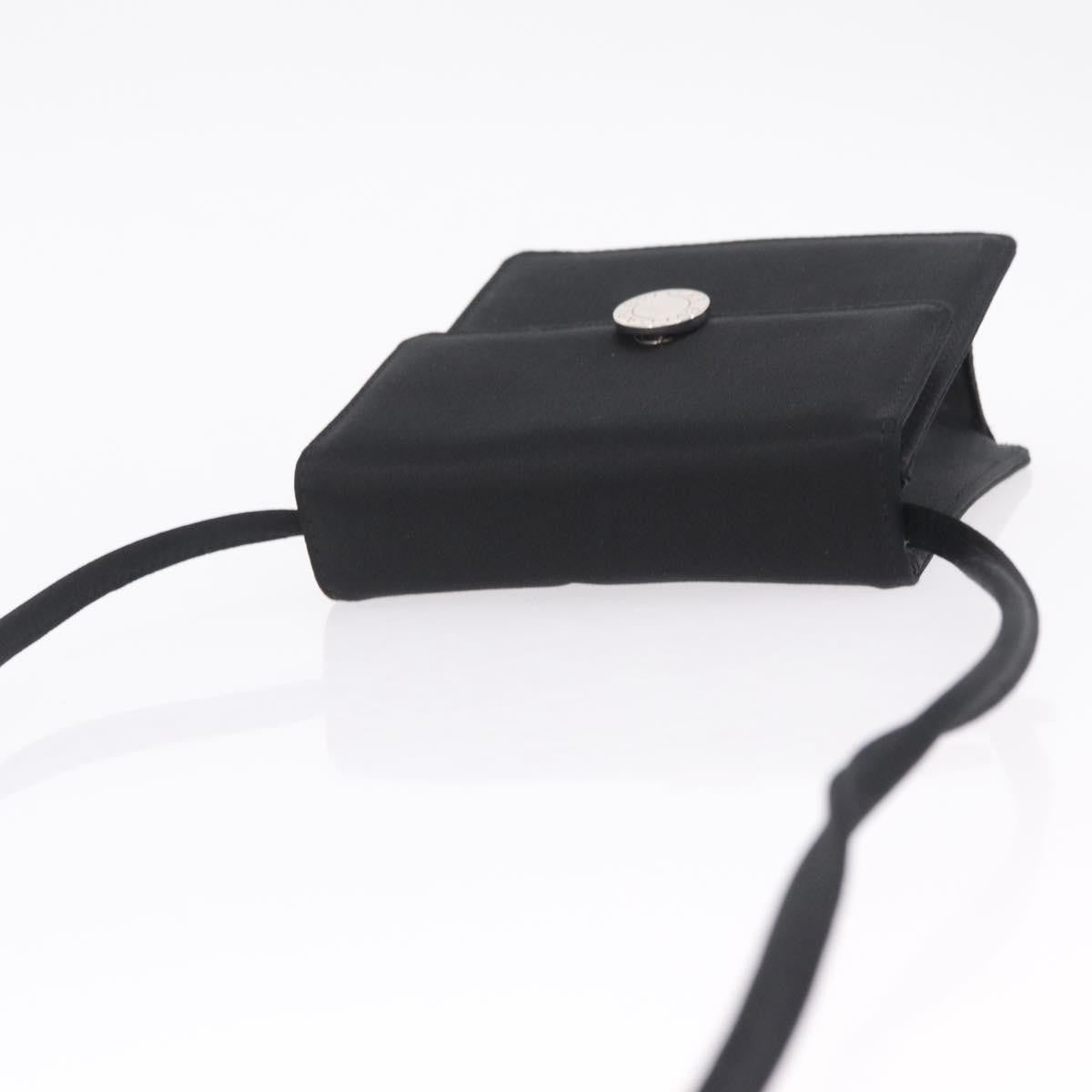 Bvlgari Shoulder Satin, Black, Satin, Shoulder Bag