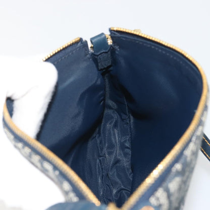 Christian Dior Vintage Saddle Diorissimo Canvas, Navy, Canvas, Shoulder Bag