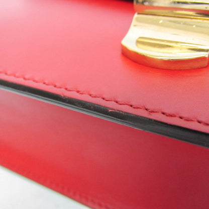 Gucci Sylvie Leather, Red, Leather, Shoulder Bag