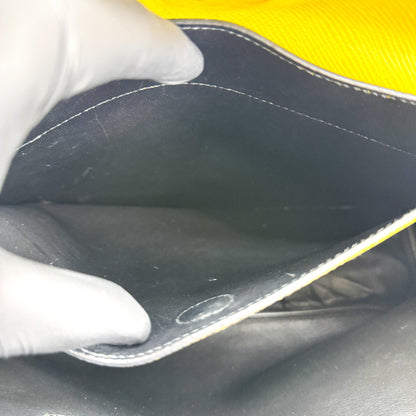Prada Cuir Double Saffiano Leather, Yellow, Leather, Tote Bag