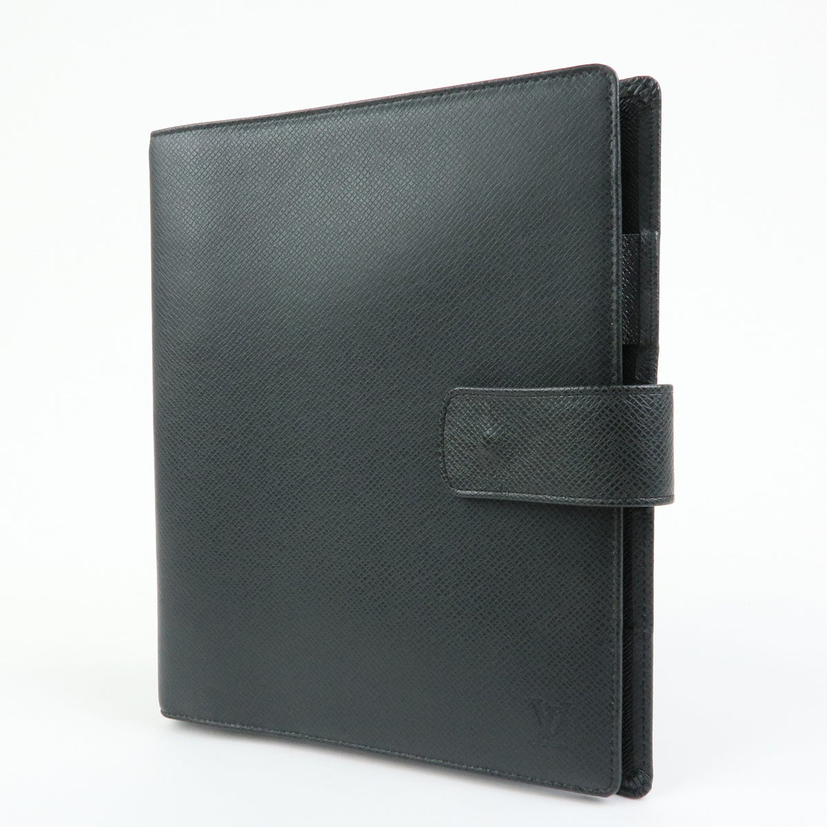 Louis Vuitton Ring Agenda Cover Taiga Leather, Gray, Leather, Briefcase