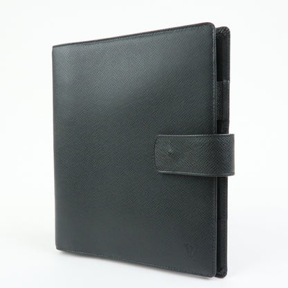 Louis Vuitton Ring Agenda Cover Taiga Leather, Gray, Leather, Briefcase