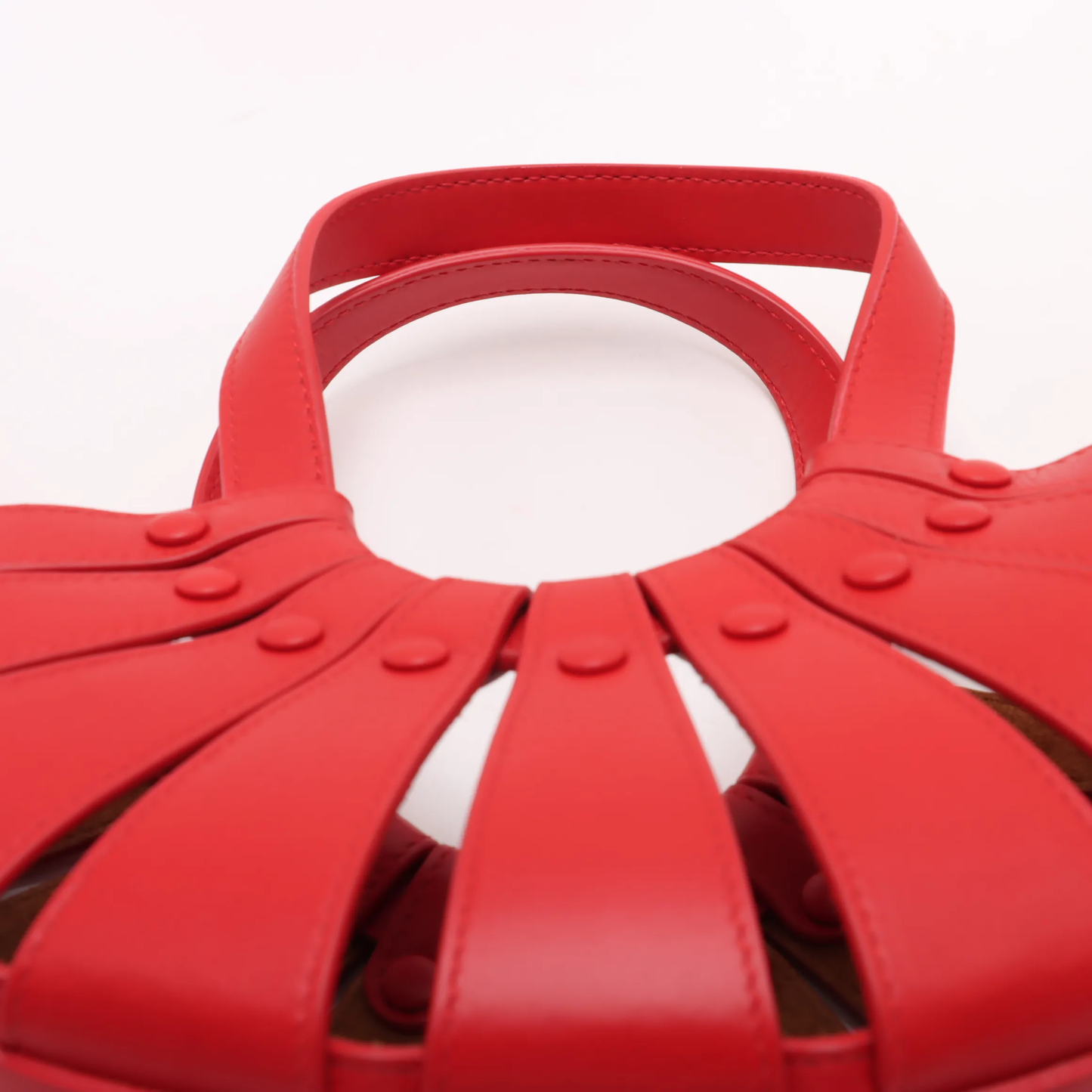 Bottega Veneta Vintage handbag Leather, RED, LEATHER, Handbag