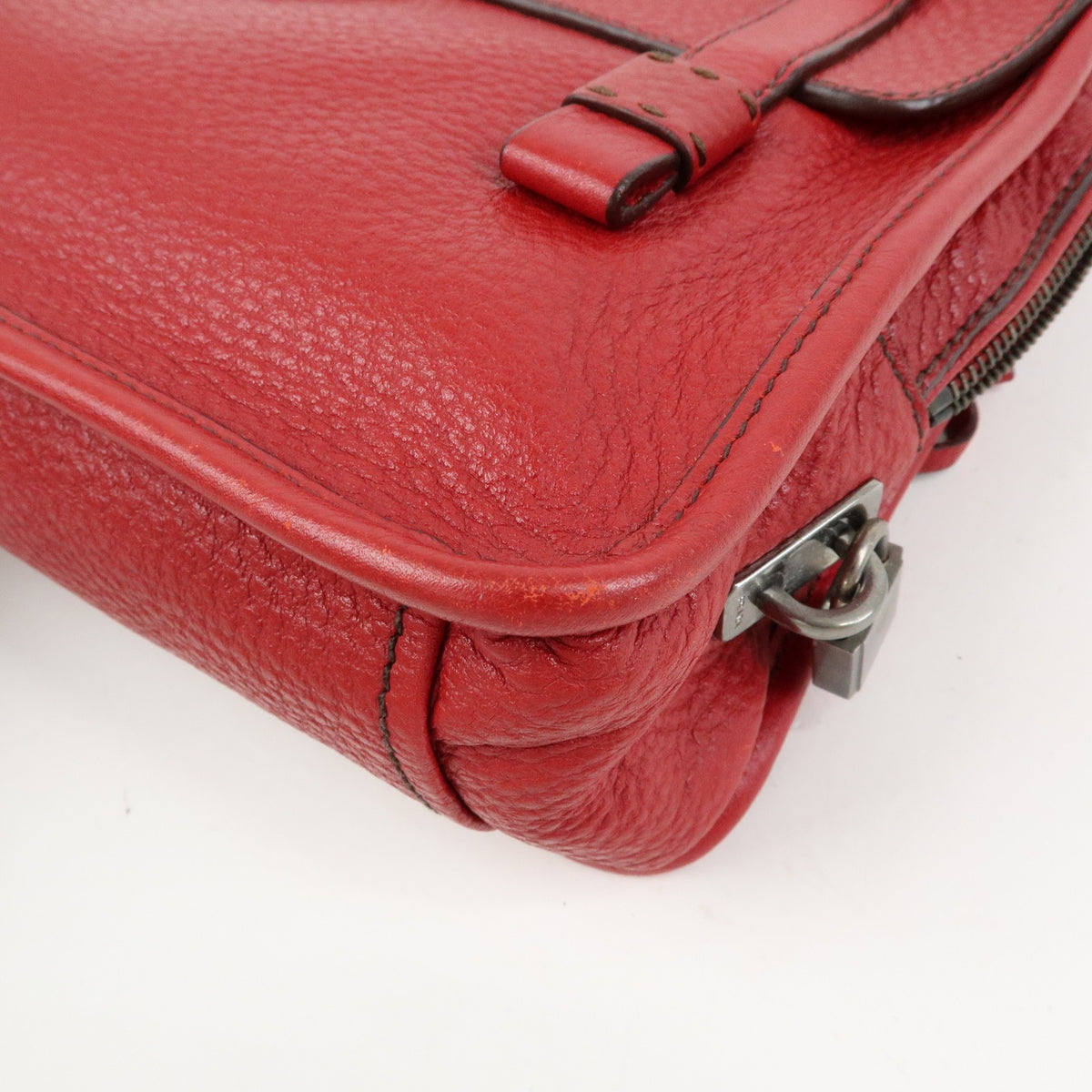 Prada Shoulder Leather, Red, Leather, Shoulder Bag