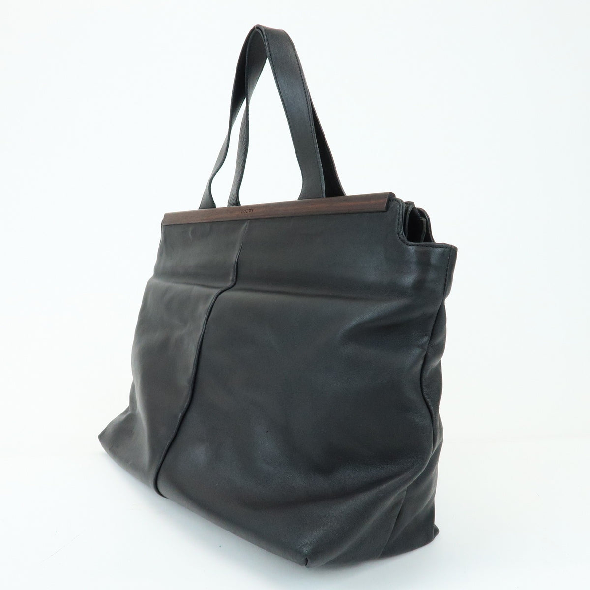 Loewe Tote Leather, Black, Leather, Tote Bag
