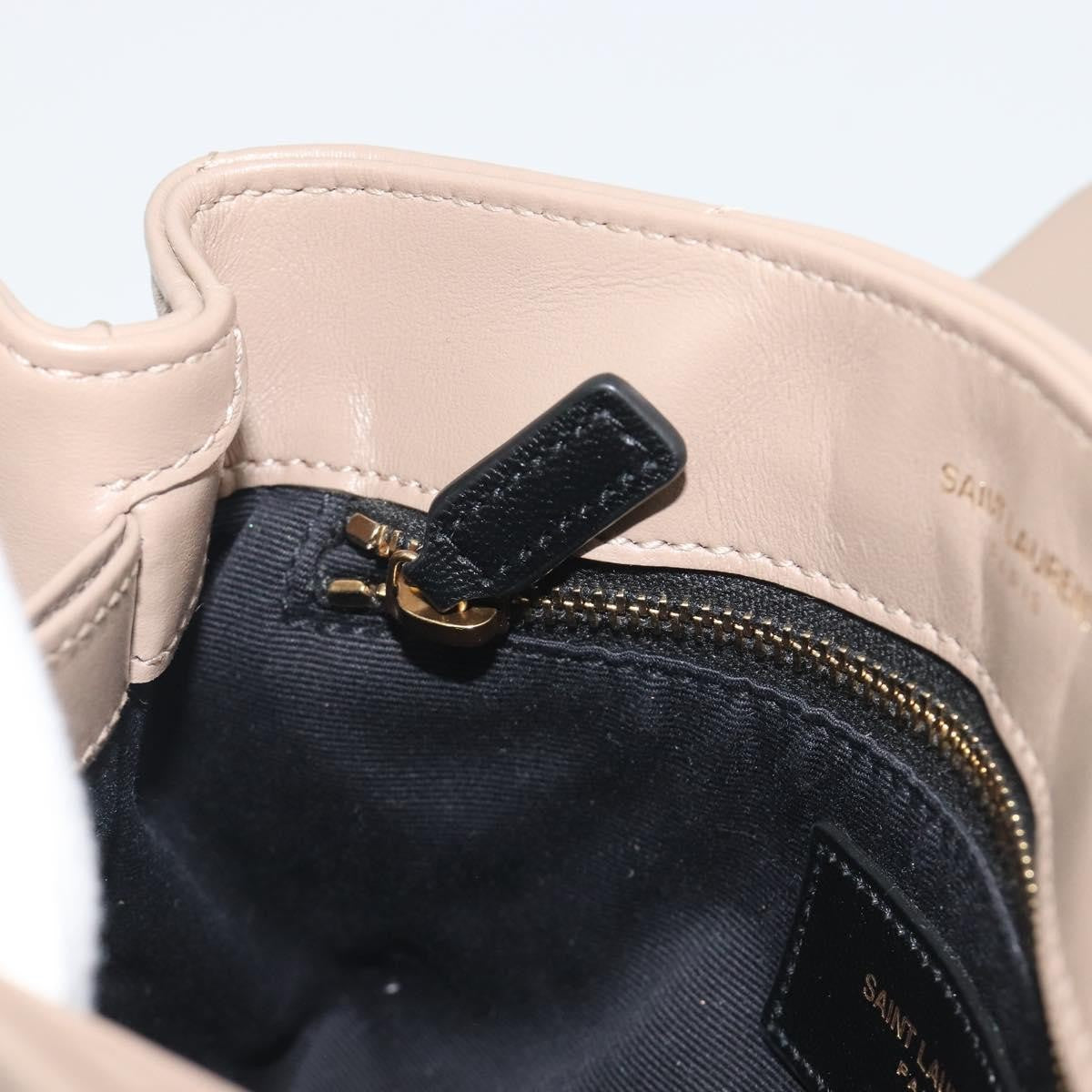 Saint Laurent Loulou Puffer Quilted Leather, Beige, Leather, Shoulder Bag