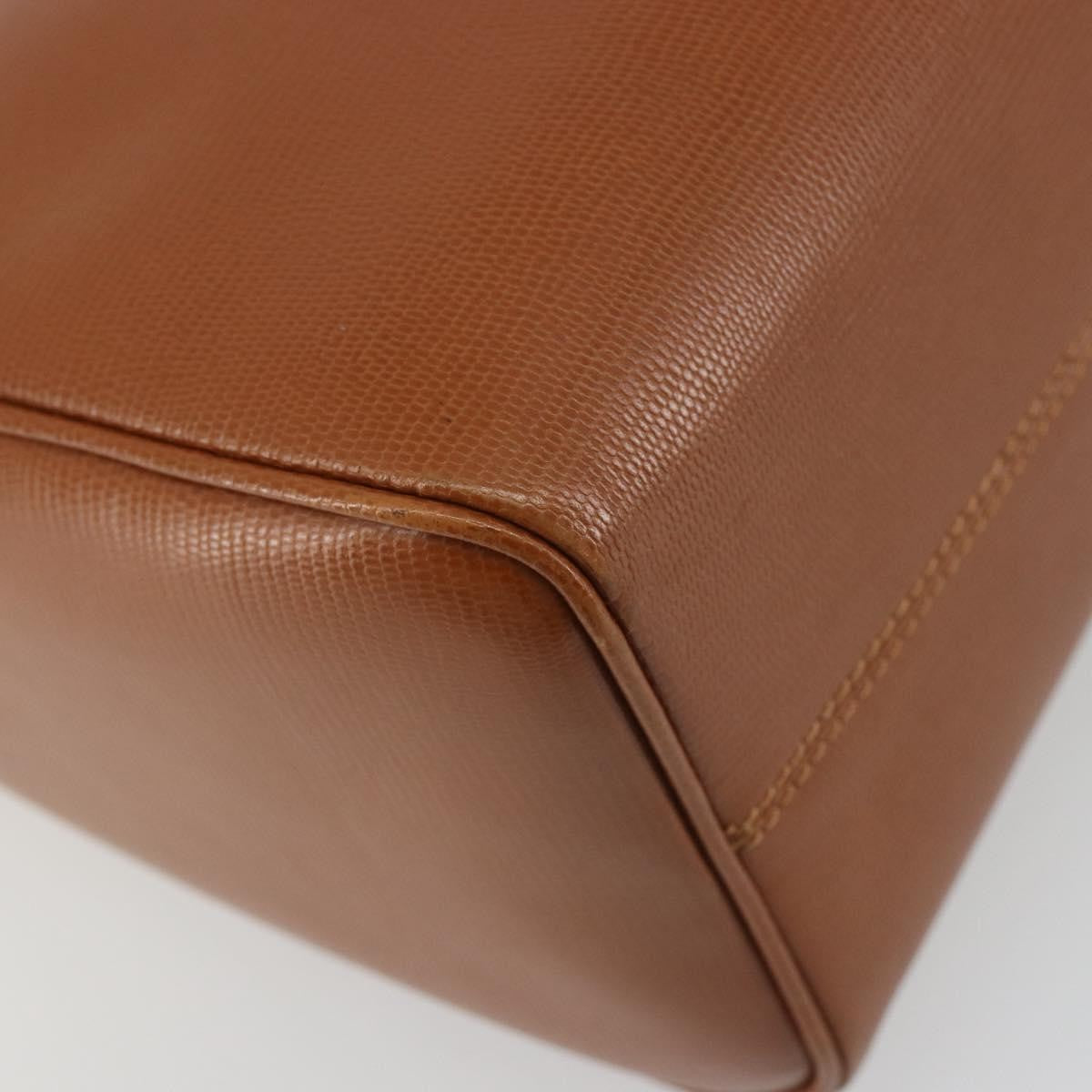 Celine Vintage Circle Logo Leather, Brown, Leather, Shoulder Bag