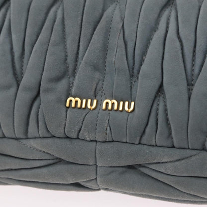 Miu Miu Matelassé Frame Clutch Matelassé Leather, Gray, Suede, Clutch