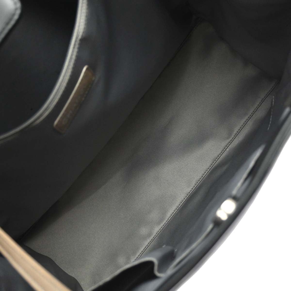 Chanel Lipstick Open Tote Patent Vinyl, Black, Patent Leather, Tote Bag
