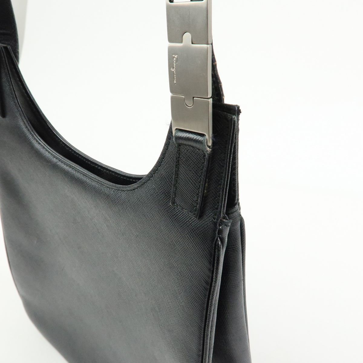 Salvatore Ferragamo Shoulder Bag Leather, Black, Leather, Shoulder Bag