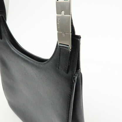 Salvatore Ferragamo Shoulder Bag Leather, Black, Leather, Shoulder Bag