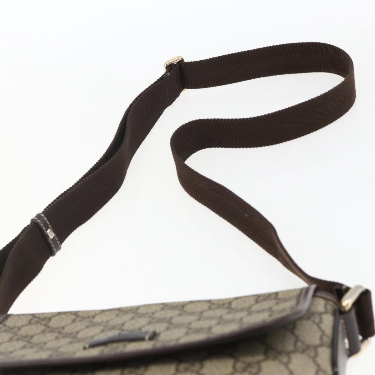 Gucci Flap Messenger GG Coated Canvas, Beige, Canvas, Shoulder Bag
