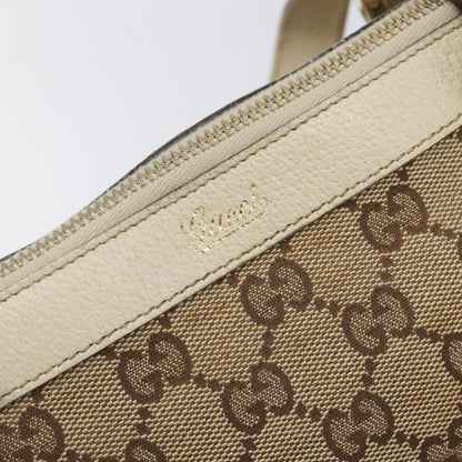 Gucci Abbey Zip Tote GG Canvas and Leather, Beige, Canvas, Handbag
