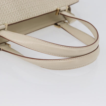 Salvatore Ferragamo Double Gancini Side Buckle Tote Leather, Beige, Leather, Handbag