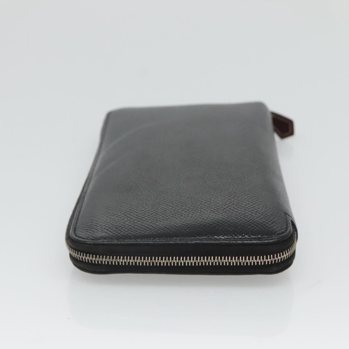 Hermes Azap Zip Around Silk'in Epsom, Black, Leather, Wallet