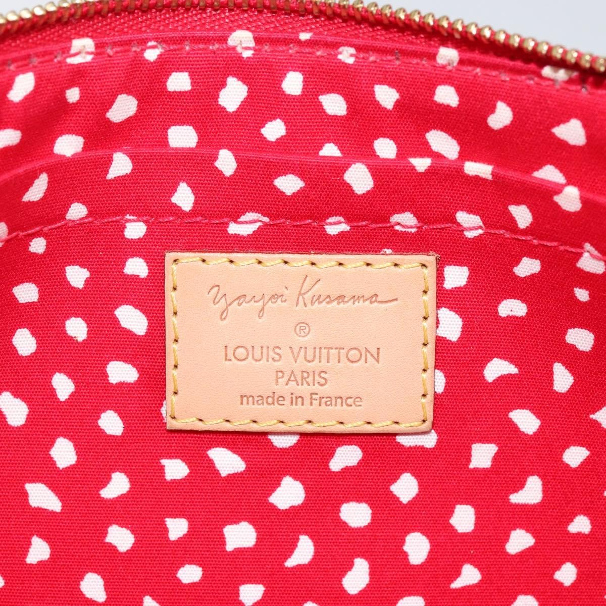 Louis Vuitton Pochette Accessoires Yayoi Kusama Painted Dots Monogram vernis, Red, Patent Leather, Clutch