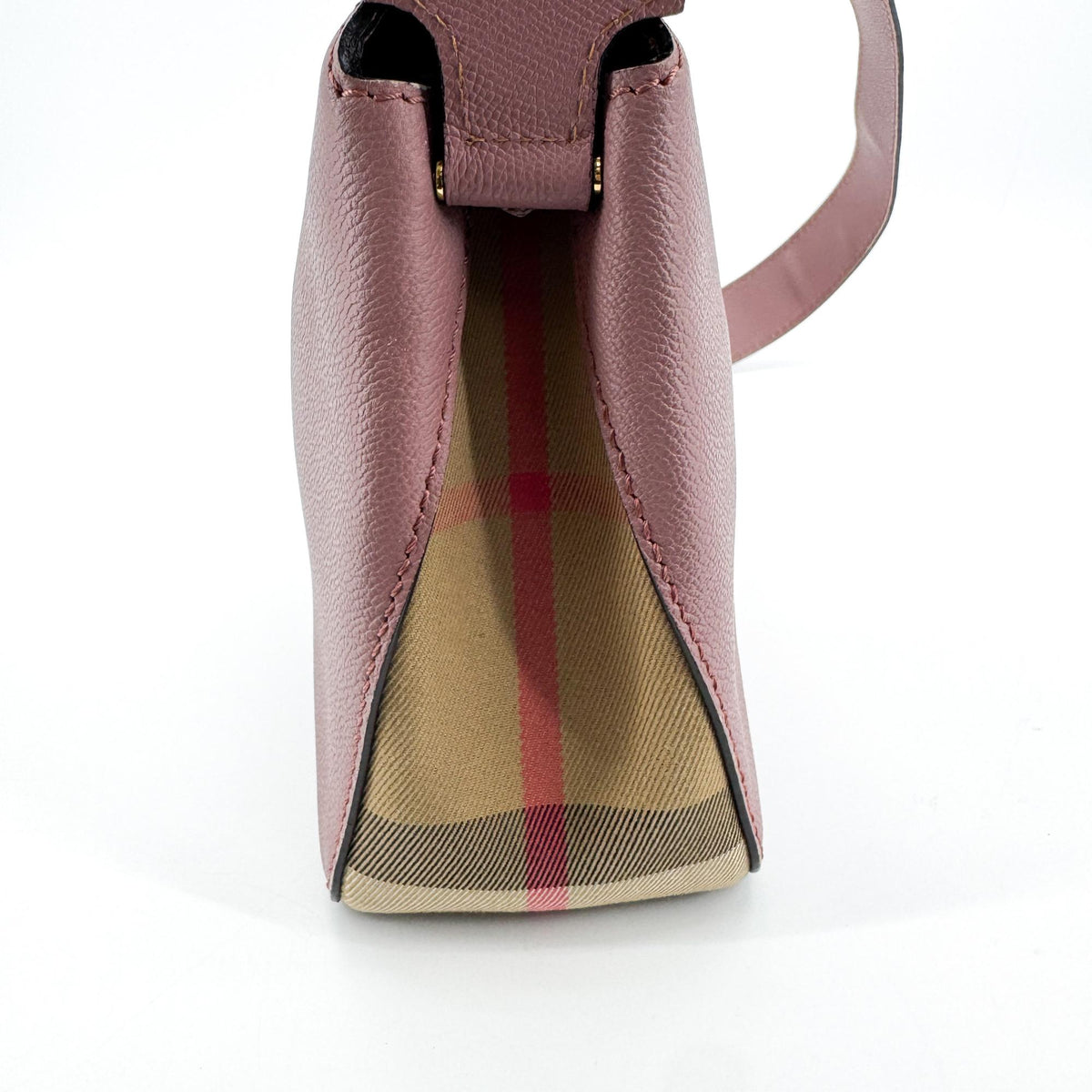 Burberry Helmsley Leather, Pink, Calfskin, Handbag