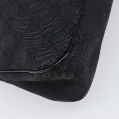 Gucci Twins Tote GG Canvas with Leather, Black, Canvas, Tote Bag