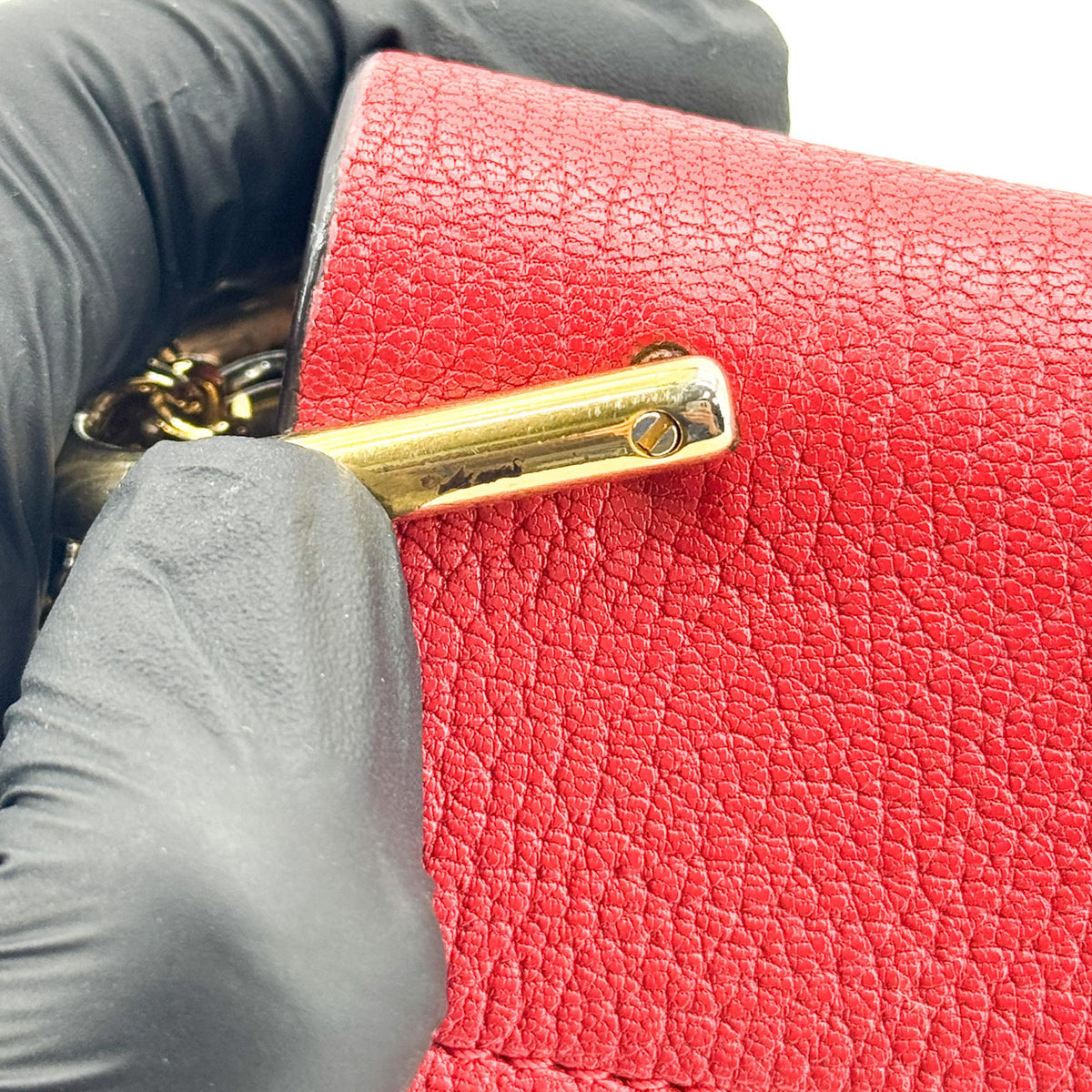 Chloe Drew Leather, Red, Leather, Crossbody Bag