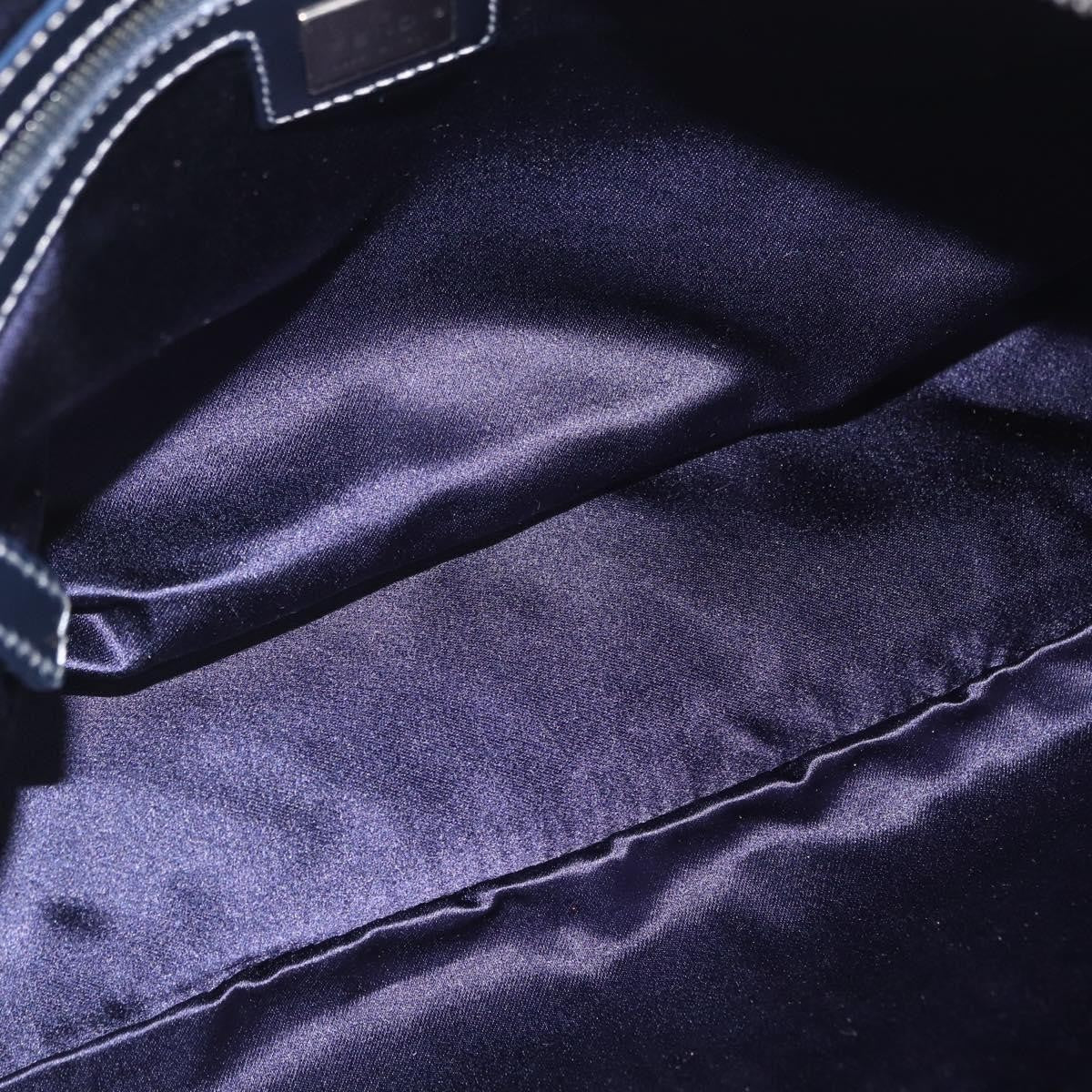 Fendi Shoulder Zucchino Canvas, Navy, Canvas, Shoulder Bag