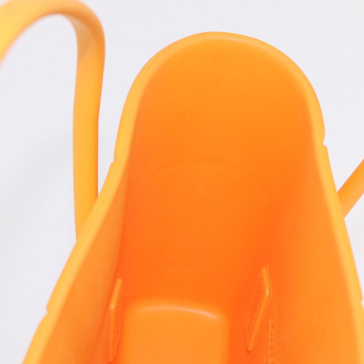 Bottega Veneta Arco Rubber, Orange, Rubber, Tote Bag