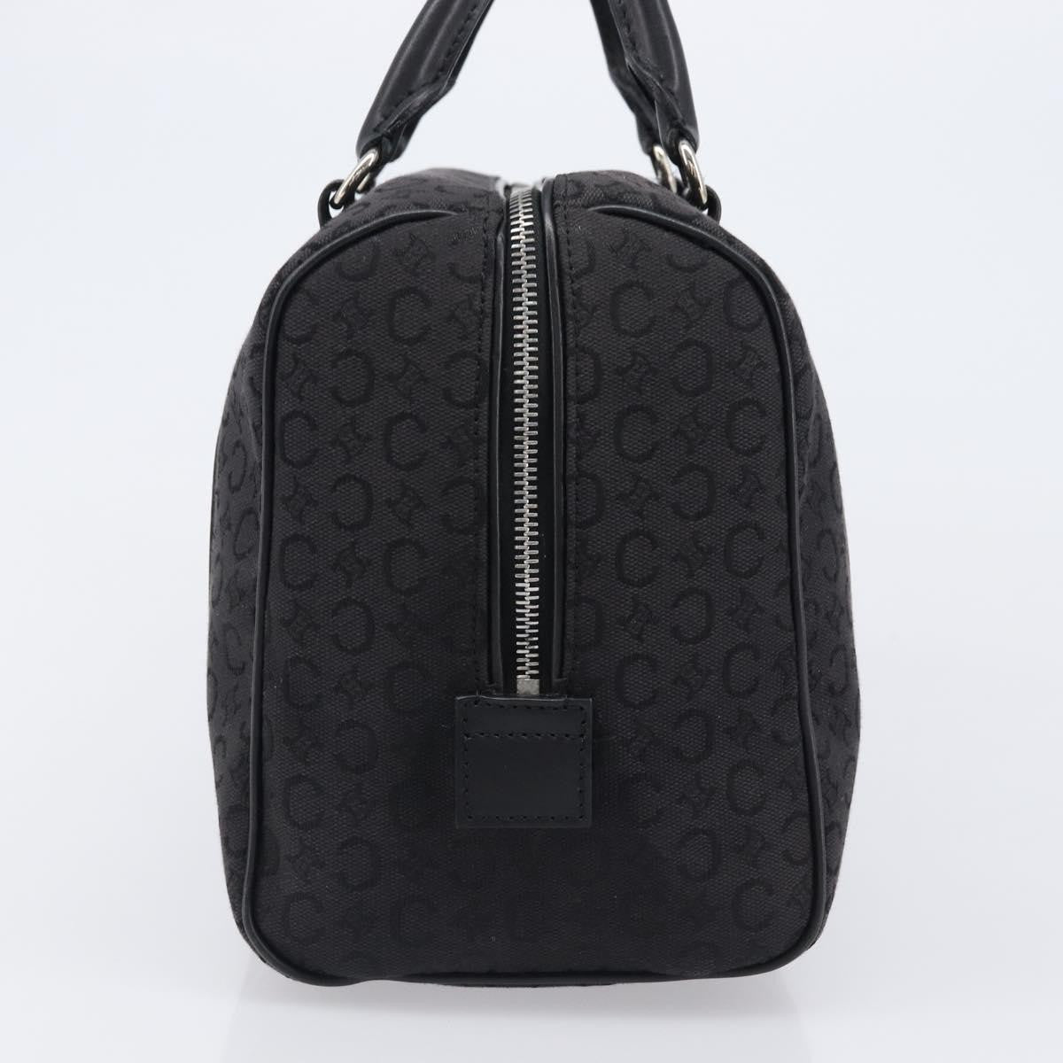 Celine Boston C Macadam Canvas, Black, Canvas, Handbag