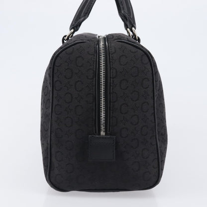 Celine Boston C Macadam Canvas, Black, Canvas, Handbag