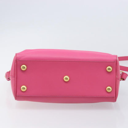 Saint Laurent Classic Duffle Leather, Pink, Leather, Handbag