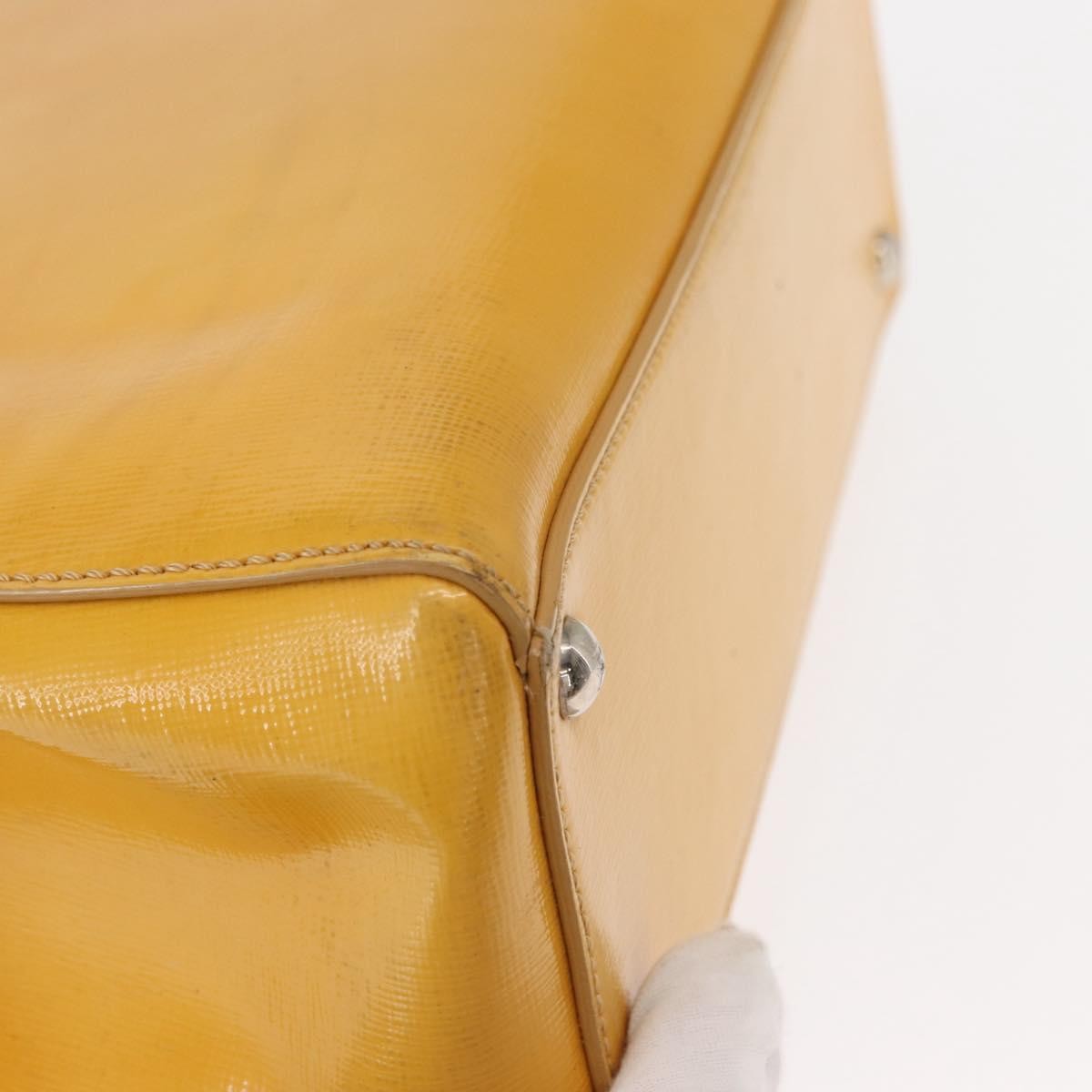 Fendi 2Jours Leather, Yellow, Leather, Handbag