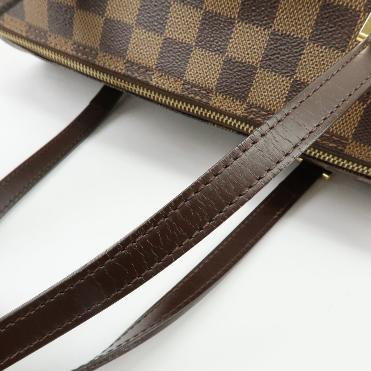 Louis Vuitton Papillon Damier Ebene, Brown, Canvas, Handbag