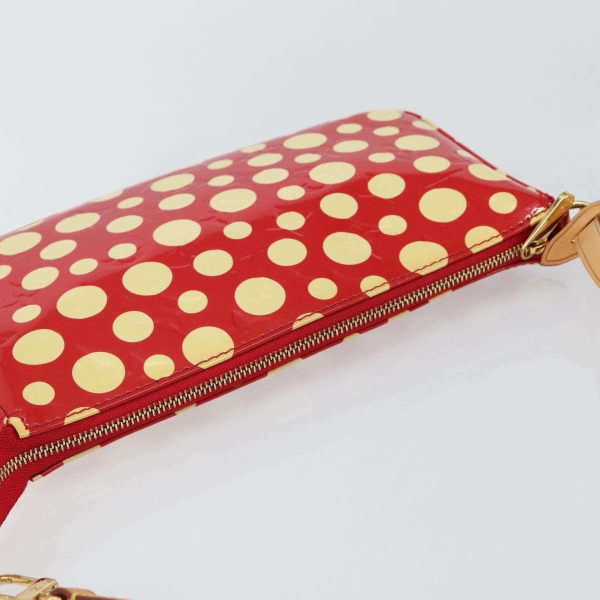 Louis Vuitton Pochette Accessoires Yayoi Kusama Painted Dots Monogram vernis, Red, Patent Leather, Clutch