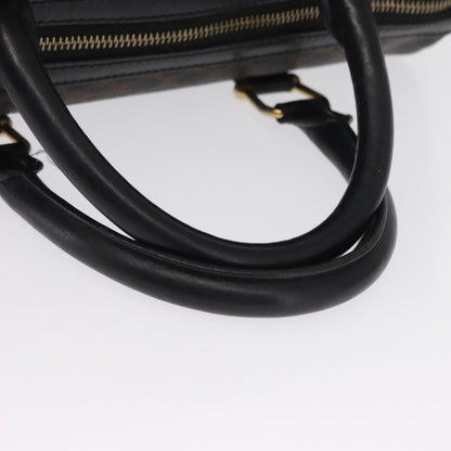Celine Vintage Duffle Macadam Coated Canvas, Black, Canvas, Handbag