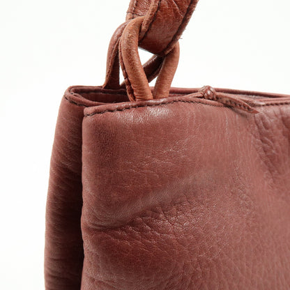 Loewe Anagram Leather, Burgundy, Leather, Tote Bag