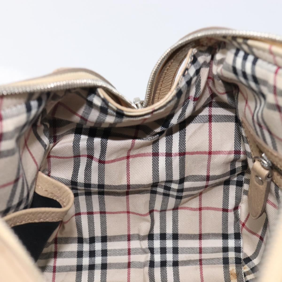 Burberry Belted Boston Leather, Beige, Leather, Handbag