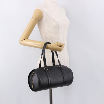 Louis Vuitton Soufflot Epi Leather, Black, Leather, Handbag