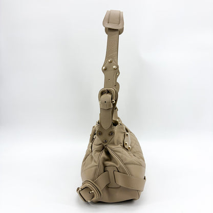 Burberry Enmore Quilted Leather, Beige, Leather, Shoulder Bag