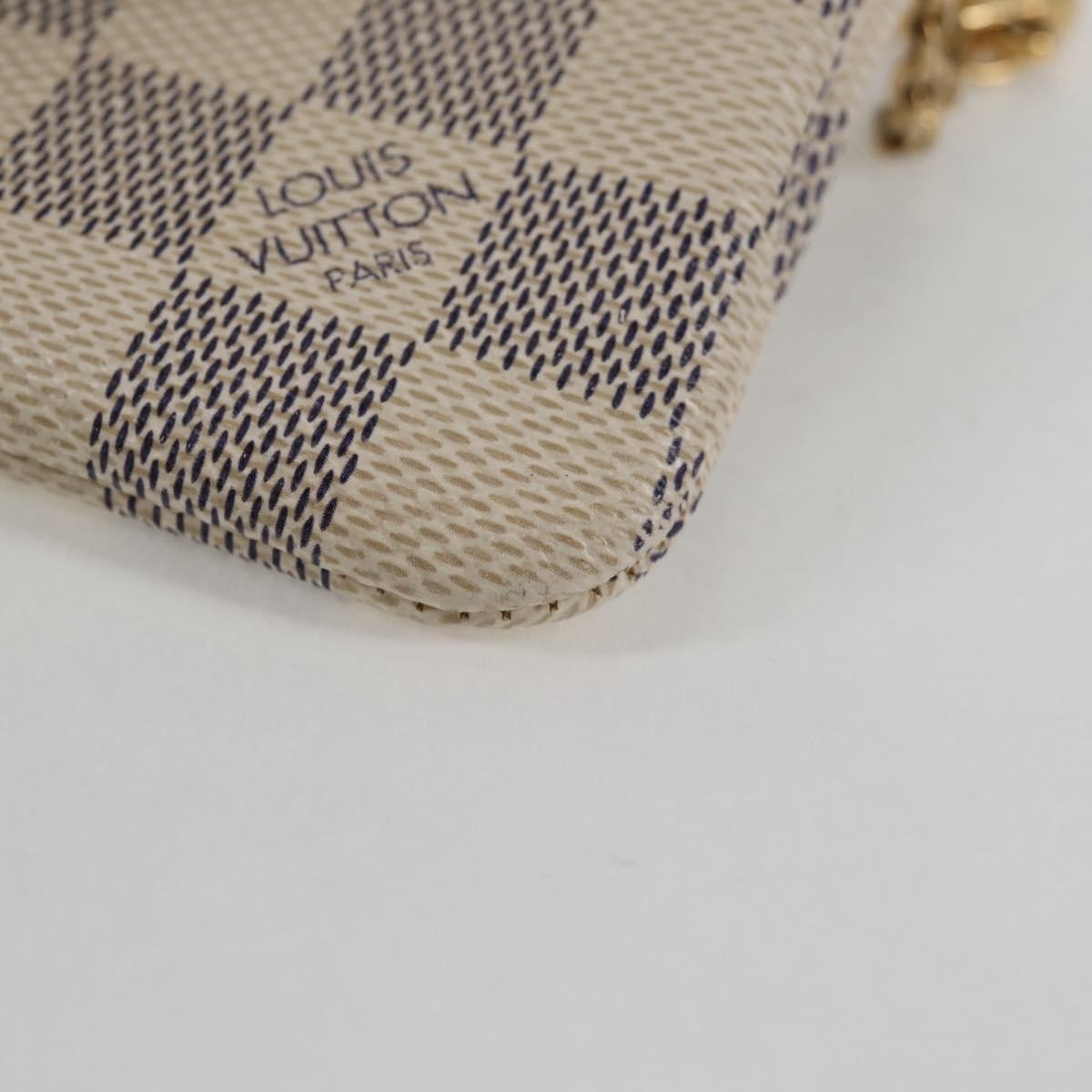 Louis Vuitton Pochette clés NM Canvas, White, Canvas, Wallet