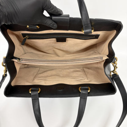 Gucci GG Marmont Matelasse Leather, Black, Leather, Tote Bag