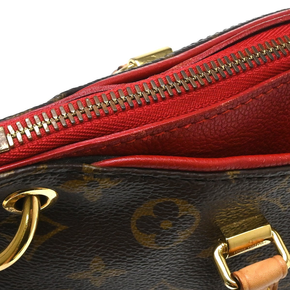 Louis Vuitton Pallas Tote Monogram Canvas with Leather, Brown, Canvas, Handbag