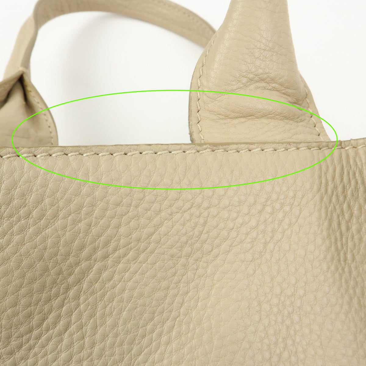 Prada Canapa Vitello Daino, Beige, Leather, Tote Bag