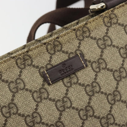 Gucci Zip Top Messenger GG Canvas with Leather, Beige, Canvas, Shoulder Bag