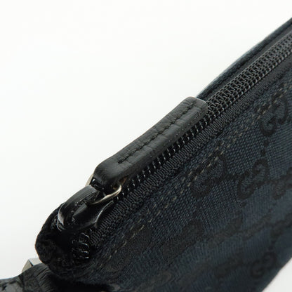 Gucci Boat Pochette GG Denim, Black, Canvas, Clutch