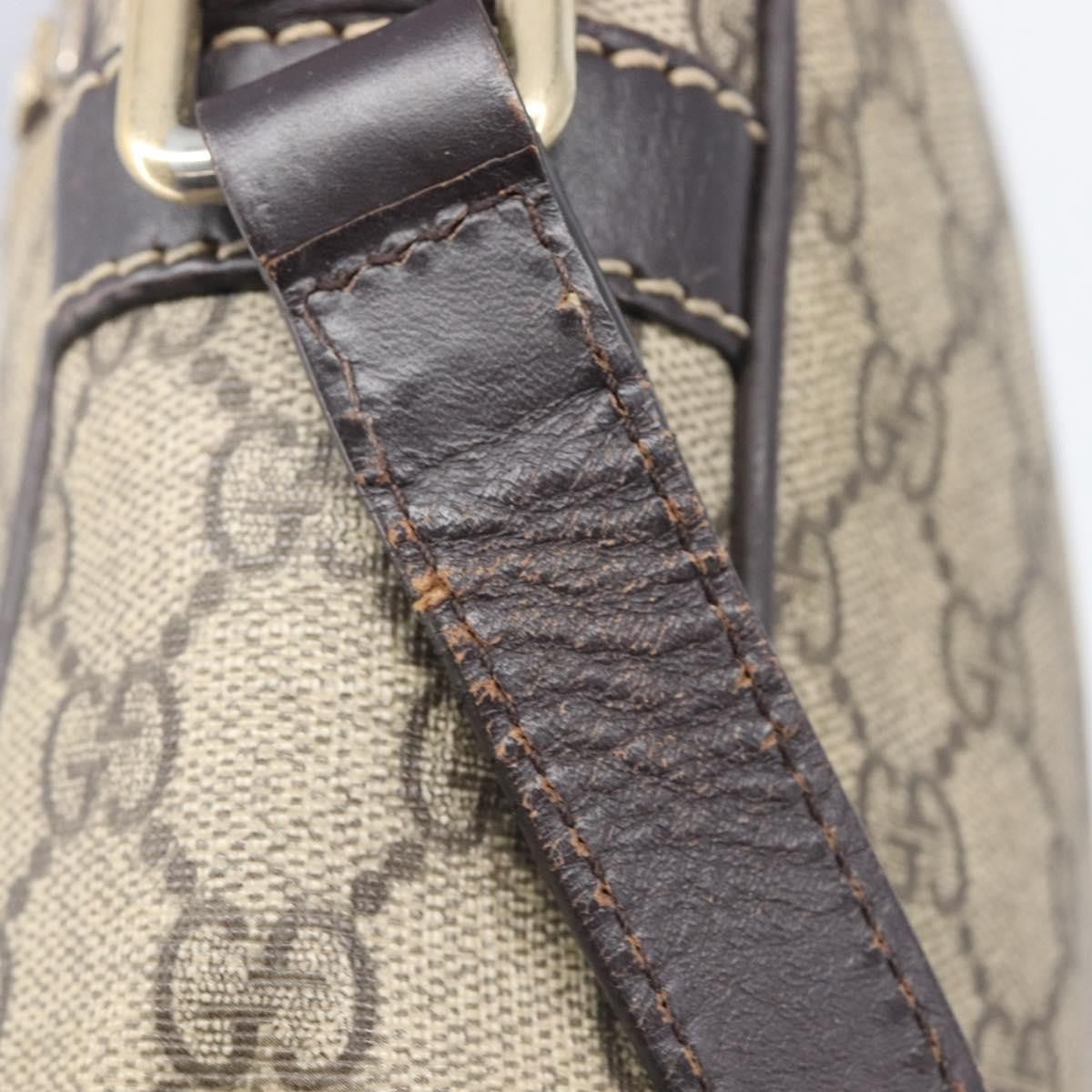 Gucci Front Zip Pocket Messenger GG Coated Canvas, Beige, Canvas, Shoulder Bag