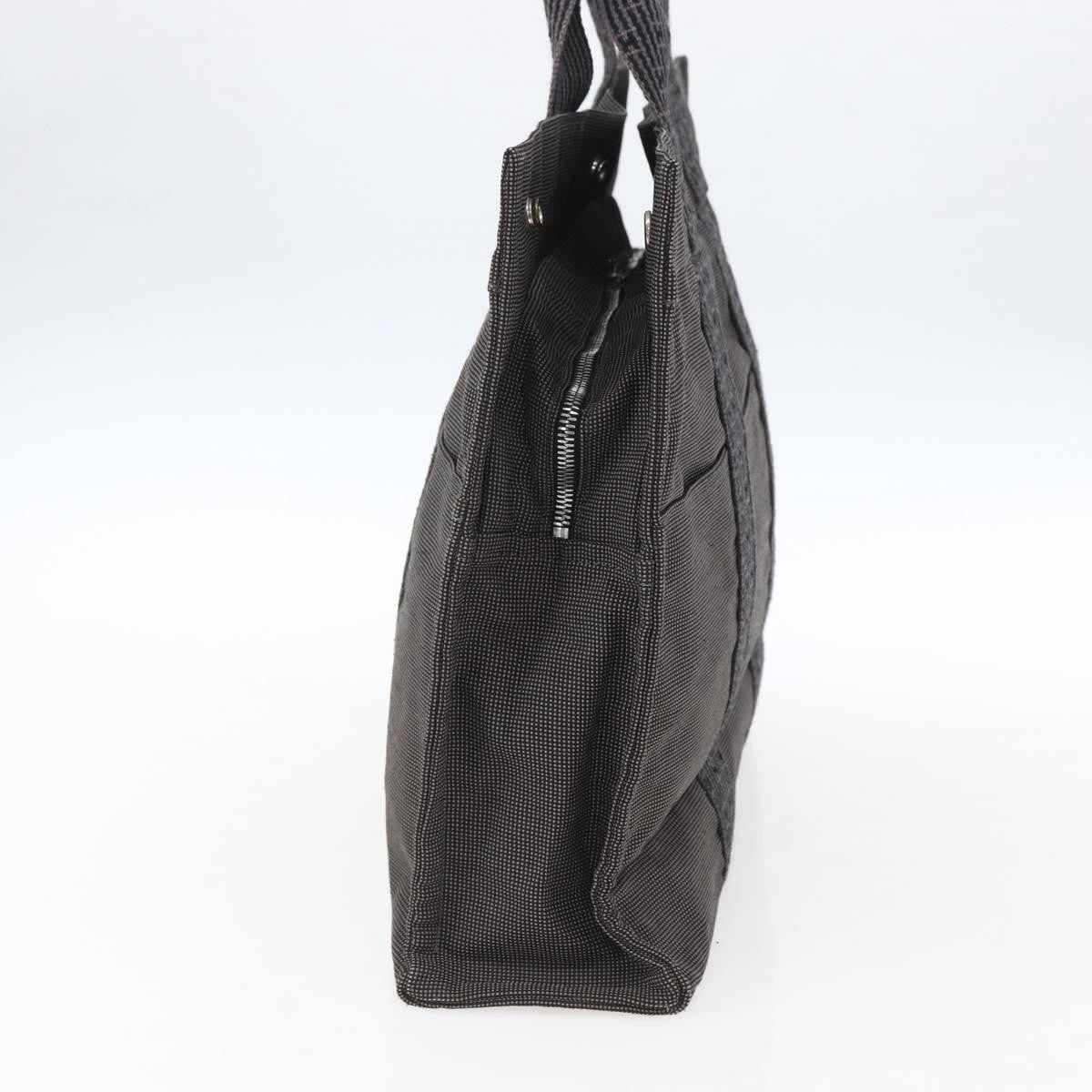 Hermes Fourre-tout Herline Canvas, Gray, Canvas, Tote Bag