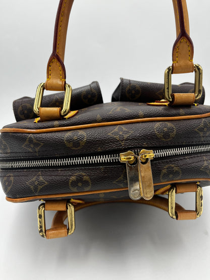Louis Vuitton Manhattan Handbag Monogram Canvas, BROWN, CANVAS, Handbag