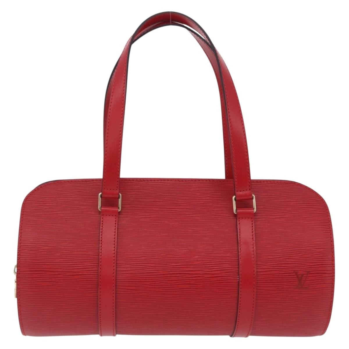 Louis Vuitton Soufflot Epi Leather, Red, Leather, Tote Bag