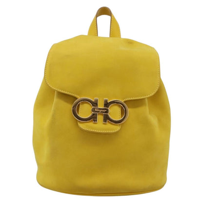 Salvatore Ferragamo Gancini Suede, Yellow, Suede, Backpack