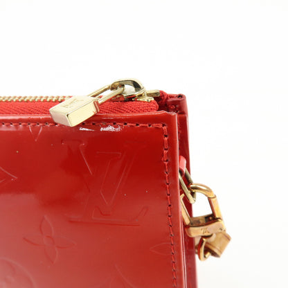Louis Vuitton Lexington Pochette Monogram Vernis, Red, Patent Leather, Clutch