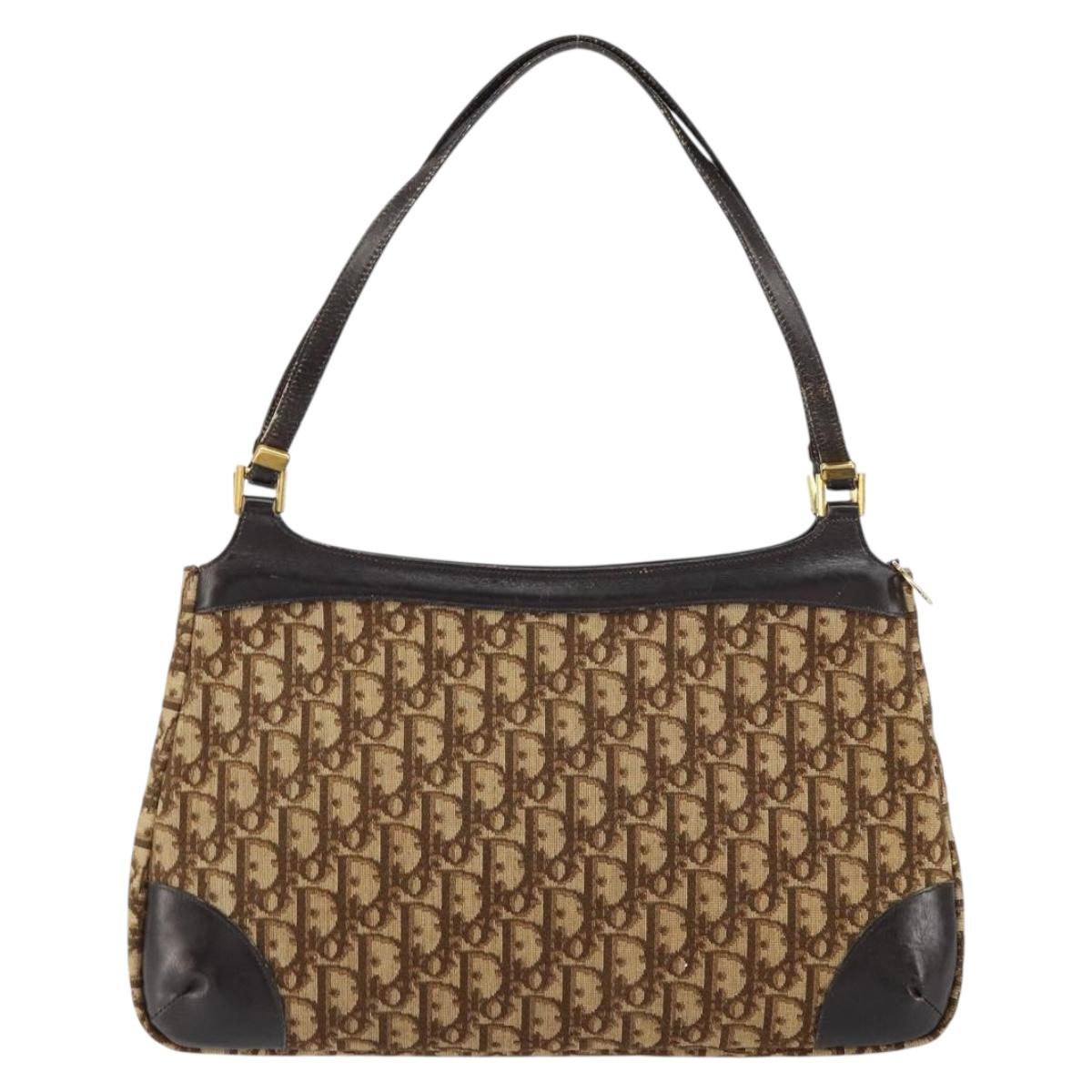 Christian Dior Trotter shoulder bag Canvas, BROWN, CANVAS, Shoulder bag